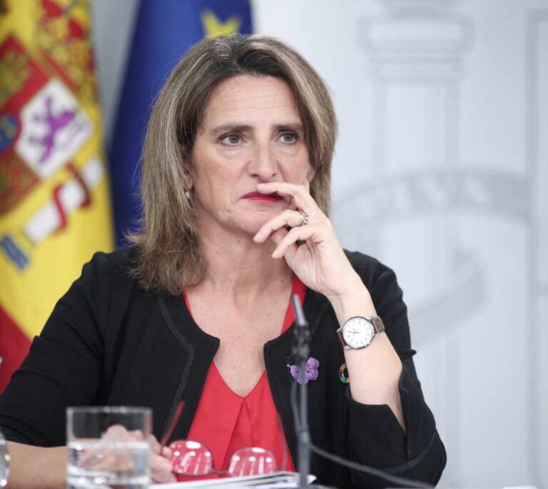 Teresa Ribera dice que Portugal detuvo el coronavirus porque "está un poco más al oeste"