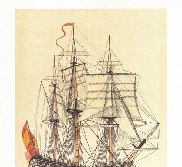 Navío San Telmo de la Armada Española, realizado por Alejo Berlinguero (1750-1810), museo naval de Madrid