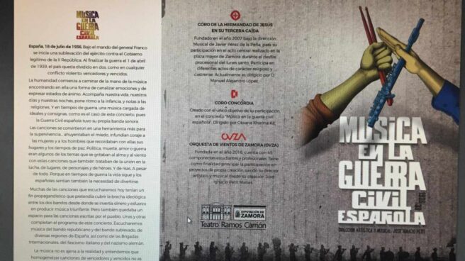 Cartel del concierto 'Música en la Guerra Civil española'.