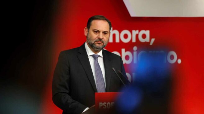 José Luis Ábalos, en la sede del PSOE en Ferraz.