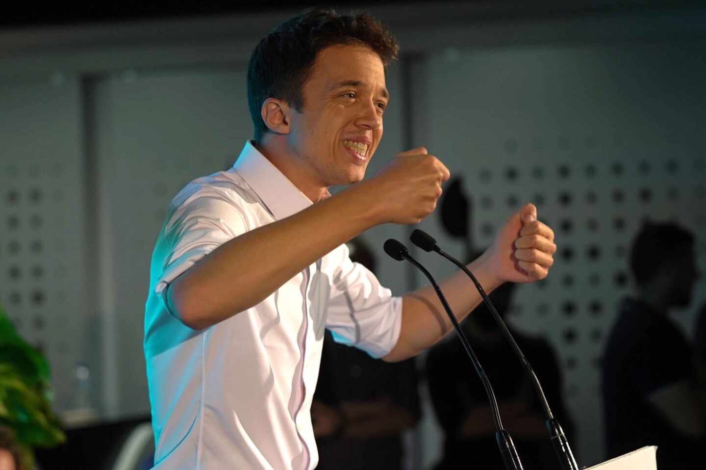 Errejón durante el acto de campaña en Sevilla