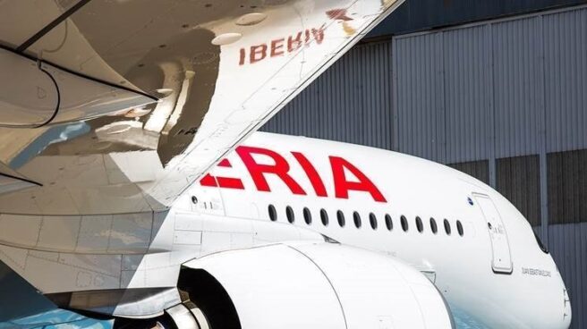 Un avión de la aerolínea Iberia.