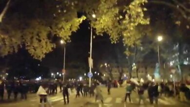 Marcha por el Clima: la Policía dispersa a una docena de encapuchados infiltrados