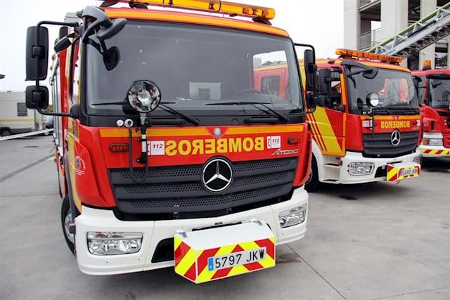 Un camión de bomberos