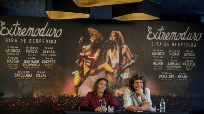 Extremoduro, en su rueda de prensa.