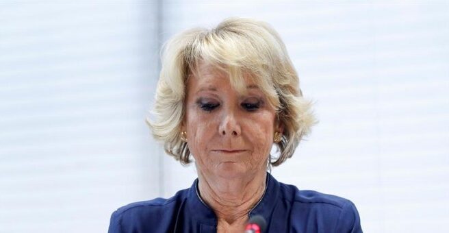 La exdirigente popular y ex presidente de la Comunidad de Madrid, Esperanza Aguirre.