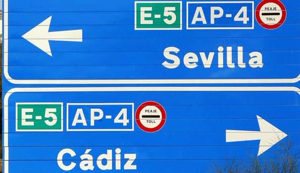No se pagará peaje en un tramo de la autopista del Mediterráneo y entre Sevilla y Cádiz