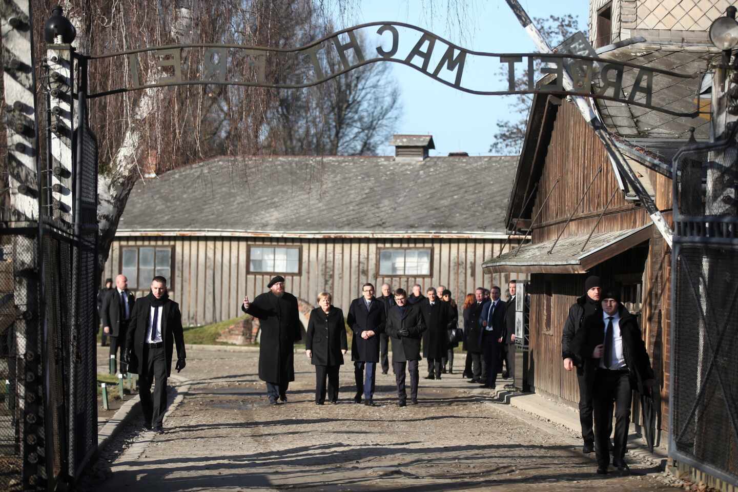 Merkel entra en Auschwitz
