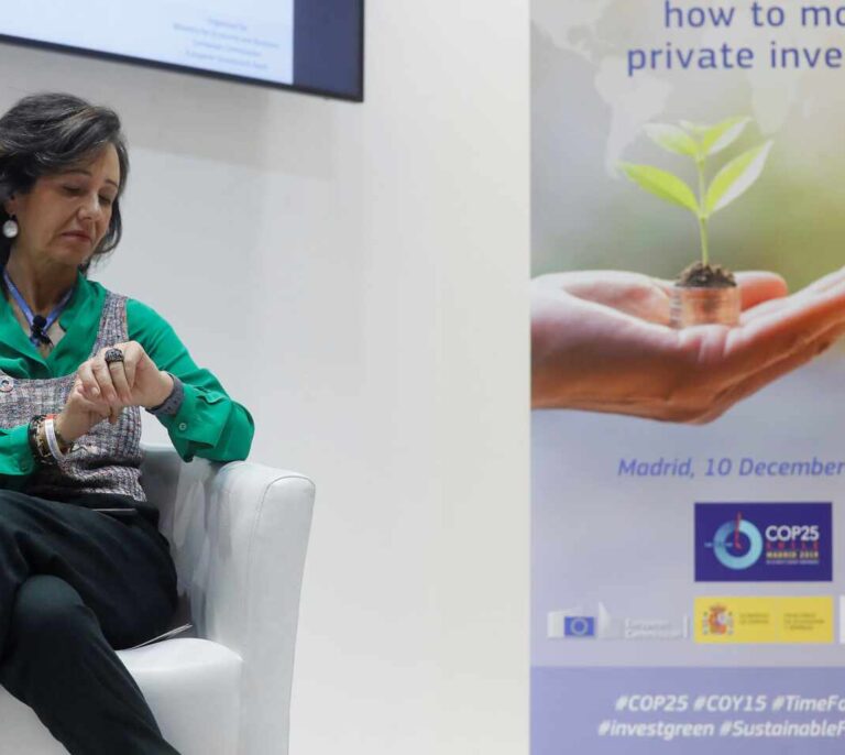 Botín avisa de que sin normas claras será difícil que la banca financie proyectos verdes