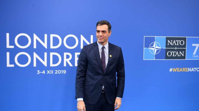 El presidente del Gobierno en funciones, Pedro Sánchez, en la Cumbre de la Otan que se celebra en Londres.