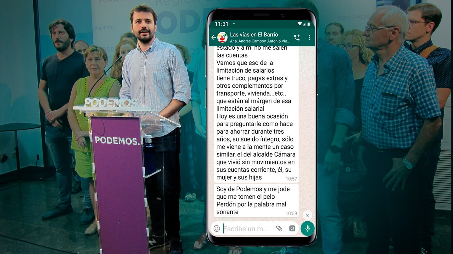 La gestora de Podemos Murcia desata una purga por chats privados de WhatsApp