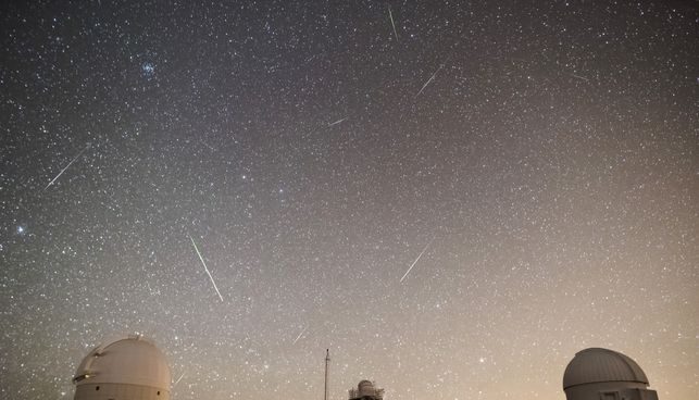 Meteoros de las Cuadrántidas registrados en el Observatorio del Teide (IAC) en la madrugada del 4 de enero de 2017