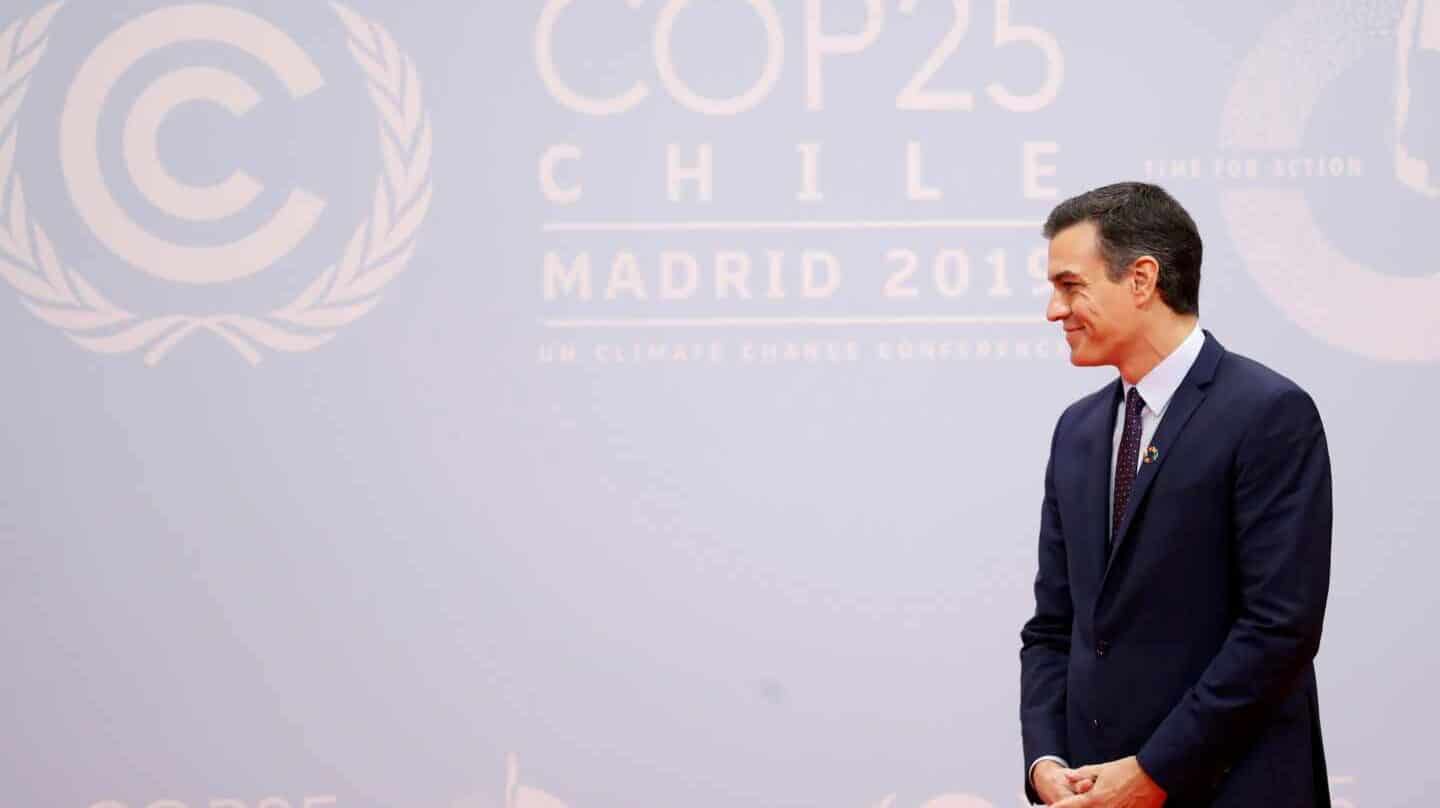 El presidente del Gobierno, Pedro Sánchez, en la apertura de la Cumbre del Clima en Madrid.