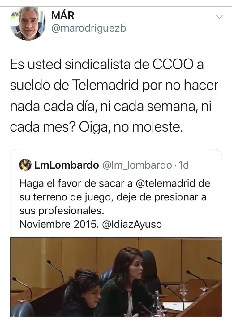 Tweet de Miguel Ángel Rodríguez contra Ángel Garrido