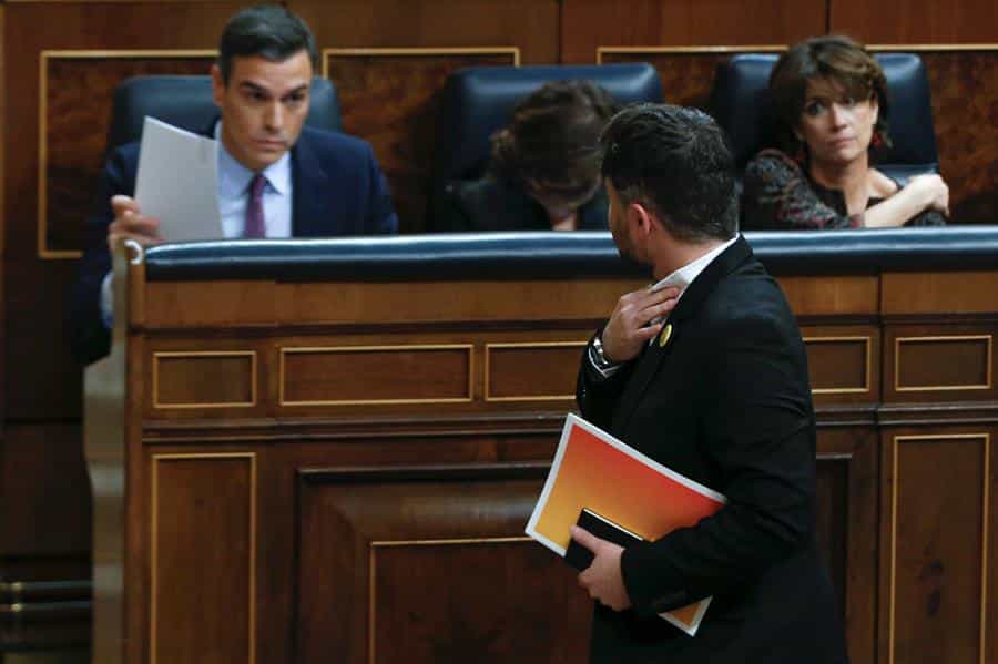 Rufian confía en Iglesias para "atornillar" al PSOE a la Mesa de Cataluña antes de los presupuestos