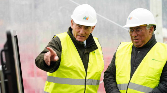 El presidente de Iberdrola, Ignacio Sánchez Galán, y el primer ministro de Portugal, Antonio Costa.