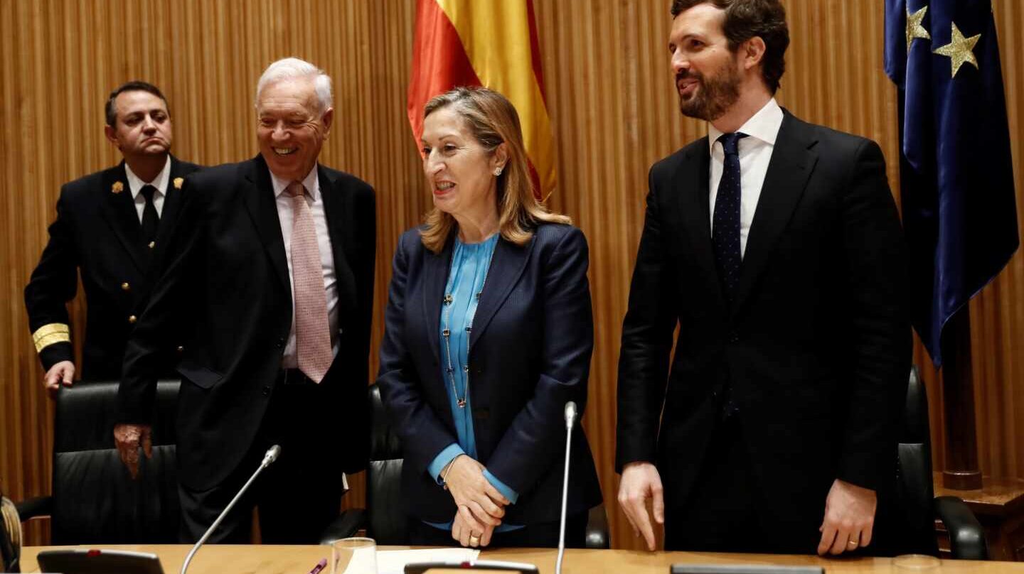 José Manuel García-Margallo, Ana Pastor y Pablo Casado.