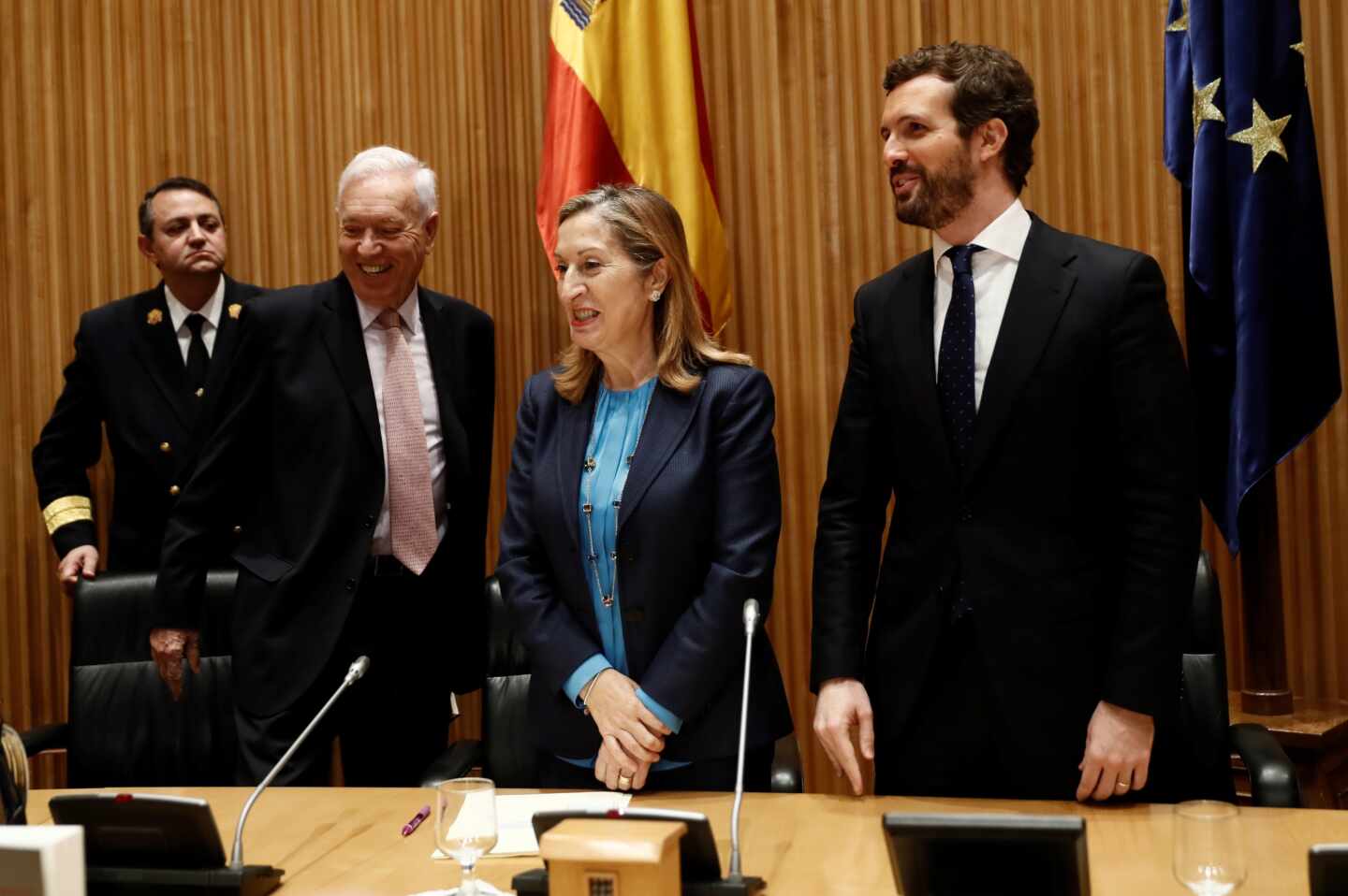 José Manuel García-Margallo, Ana Pastor y Pablo Casado.