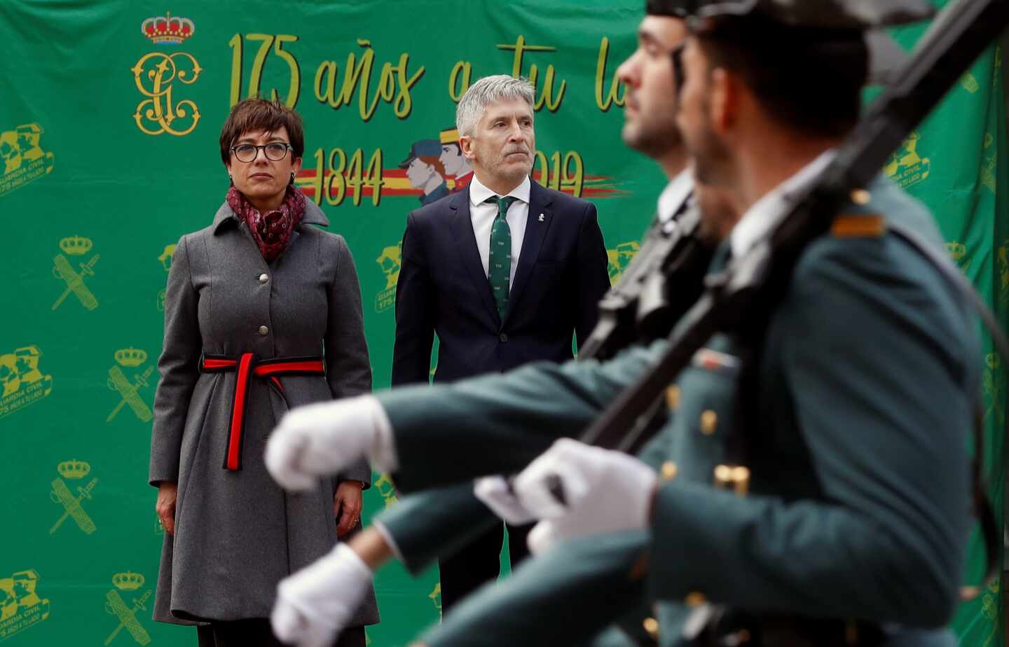 Grande-Marlaska y María Gámez, en la toma de posesión de ésta como nueva directora de la Guardia Civil.