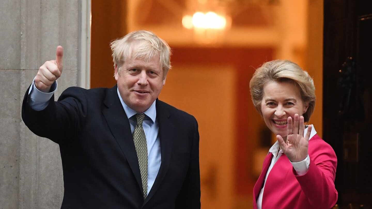 Boris Johnson y Ursula von der Leyen