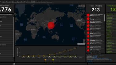 Mapa en tiempo real para monitorizar los casos de coronavirus