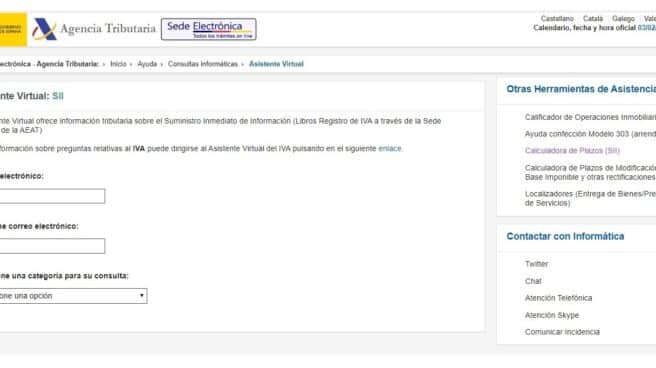 asistente virtual hacienda