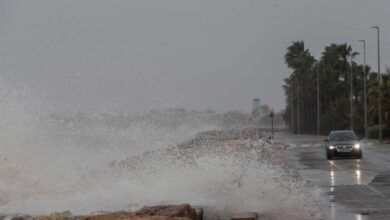 Suspendidas las clases en varias localidades de Murcia por el temporal Gloria