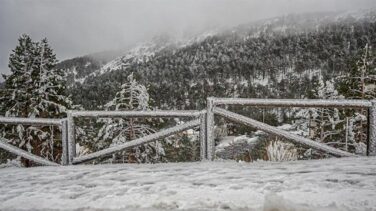 La nieve llega a la Comunidad de Madrid y obliga al uso de cadenas en Navacerrada y Cotos