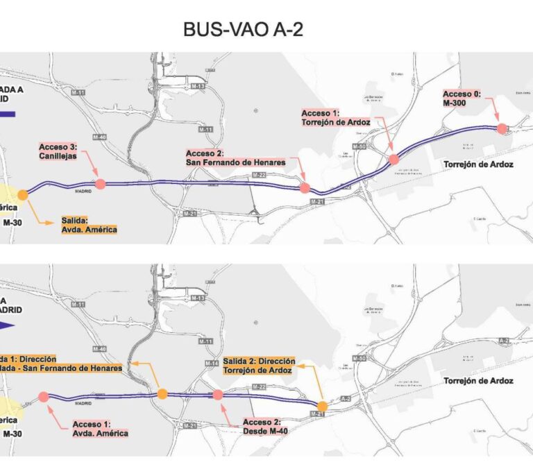 Así será el esperado carril Bus-VAO de la A-2