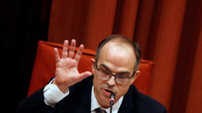 El ex consejero Jordi Turull, en el Parlament.