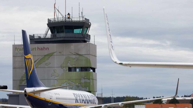 Un avión de la aerolínea de bajo coste Ryanair.