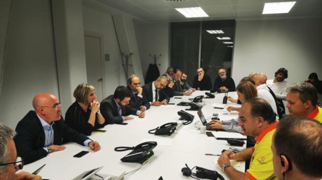 Torra y Aragonés, tras la explosión de Tarragona.