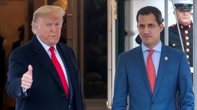Donald Trump y Juan Guaidó en la Casa Blanca. Trump Guaidó