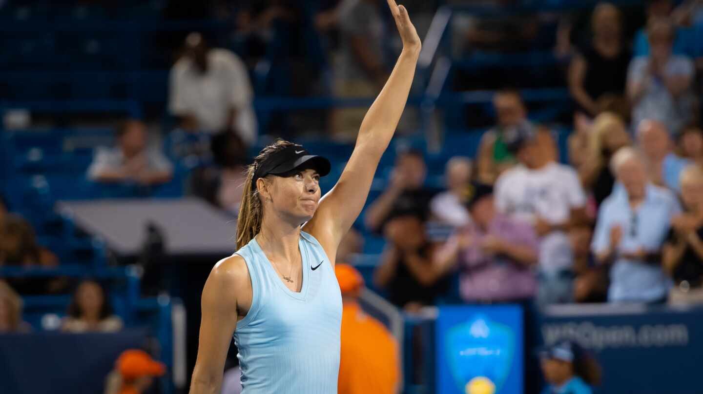 Sharapova, en el torneo de Cincinnati de 2019