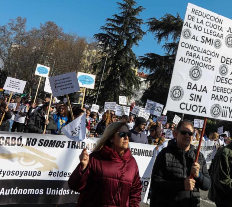 Los autónomos claman en Madrid por sus derechos: "Que nos den lo que nos corresponde"