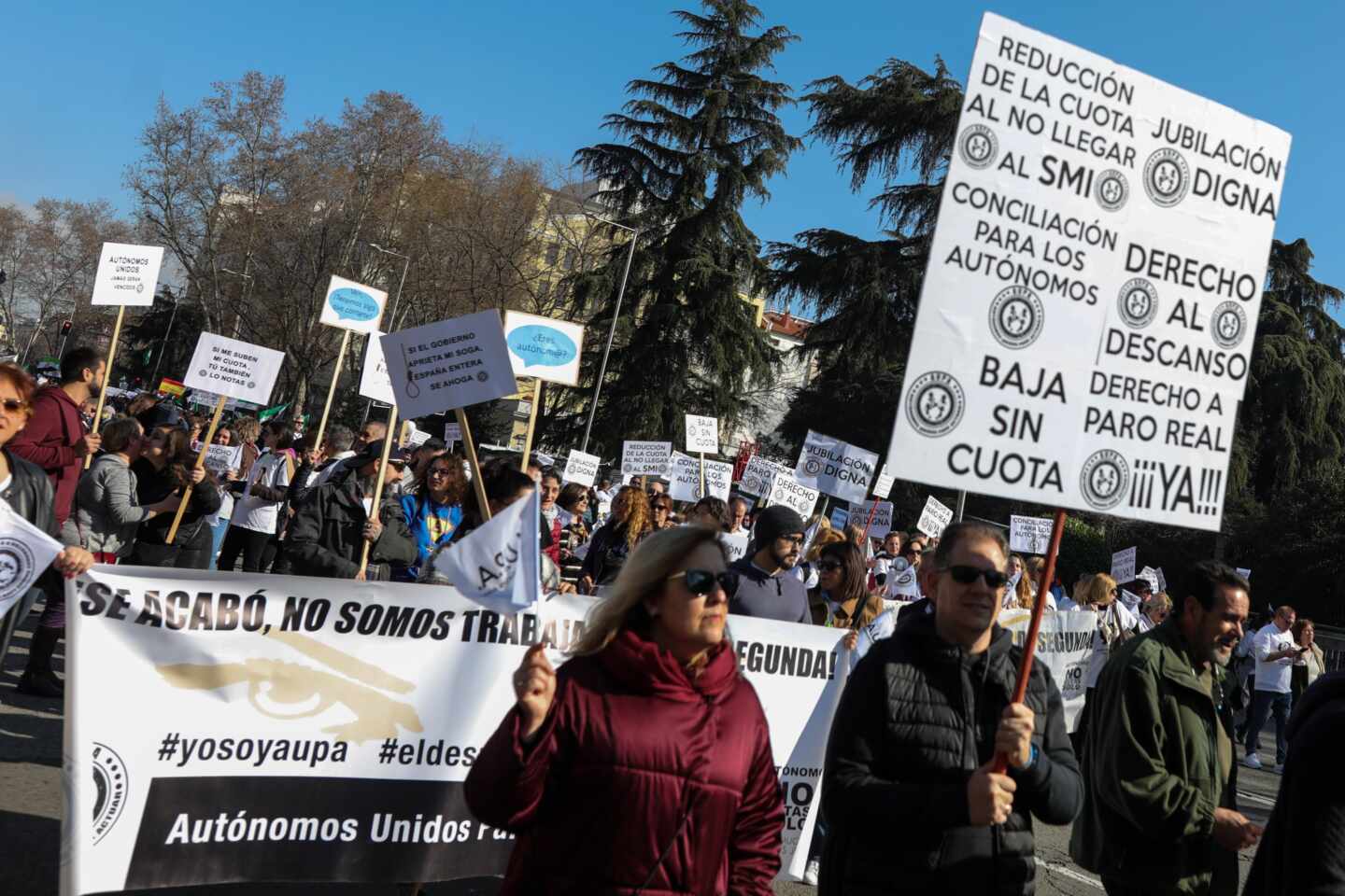 Los autónomos claman en Madrid por sus derechos: "Que nos den lo que nos corresponde"