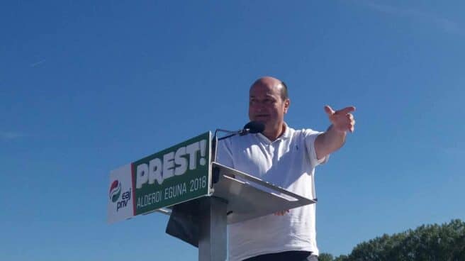 El presidente del PNV, Andoni Ortuzar, durante un Alderdi Eguna o 'día del partido'.