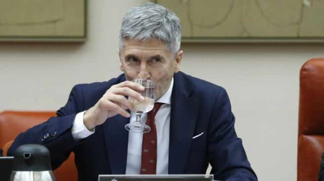 El ministro del Interior, Fernando Grande-Marlaska, durante su comparecencia en el Congreso este lunes.