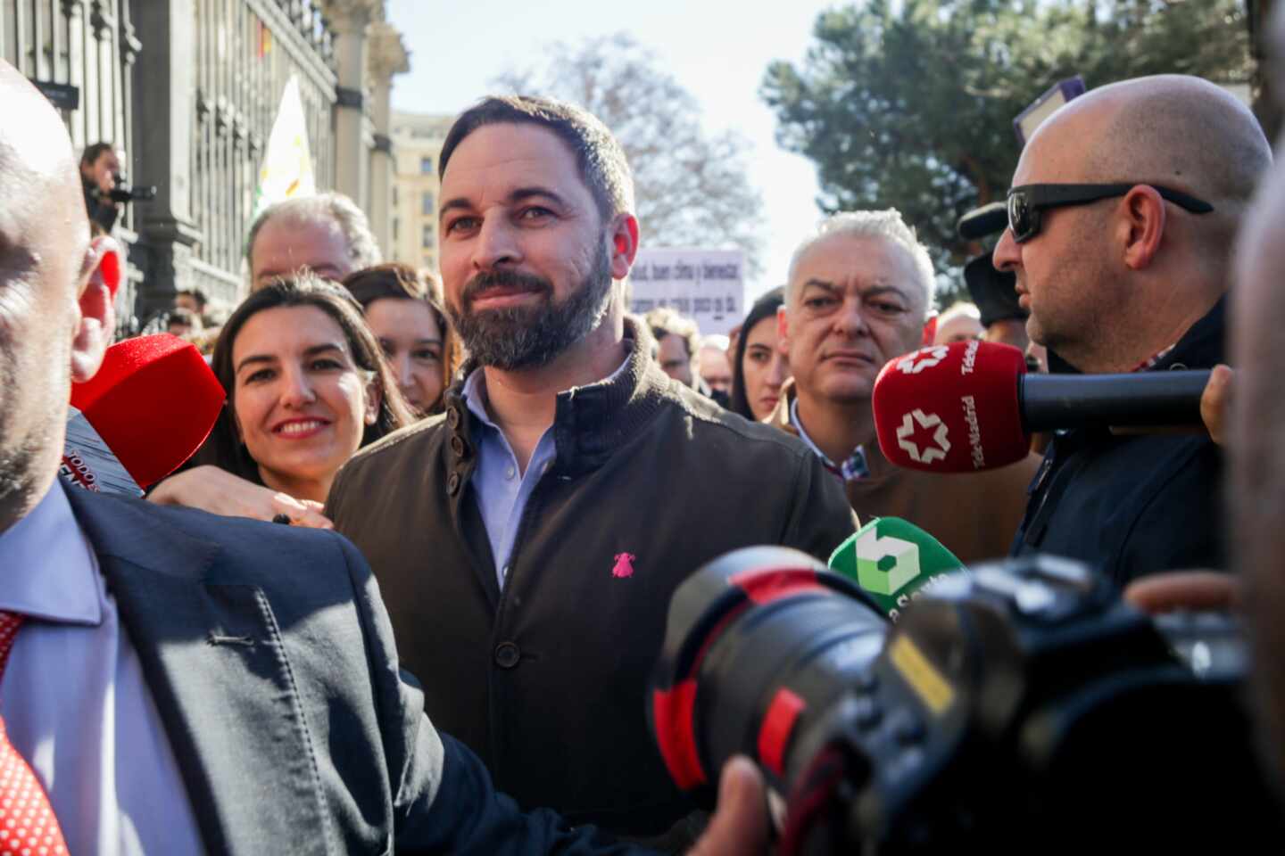 Los agricultores echan de la manifestación a Abascal: "Este no es el momento"