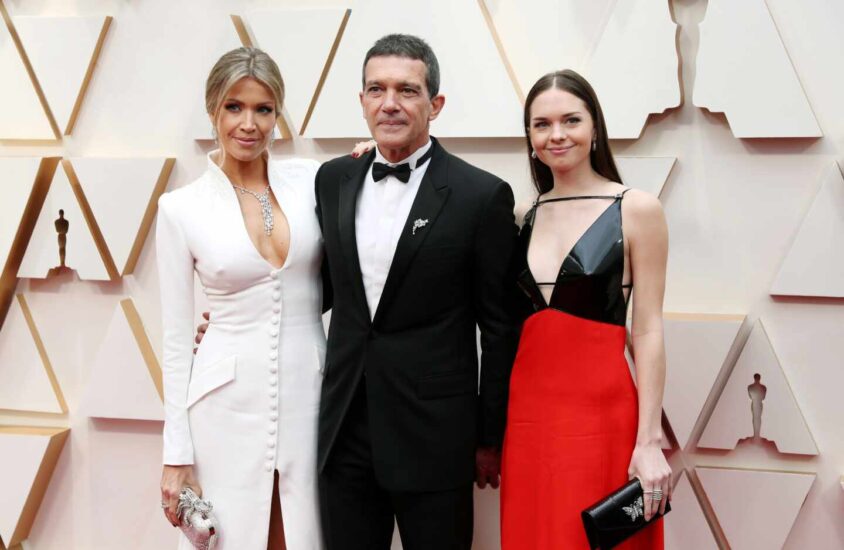 Nicole Kimpel, Antonio Banderas y Stella Banderas OSCAR