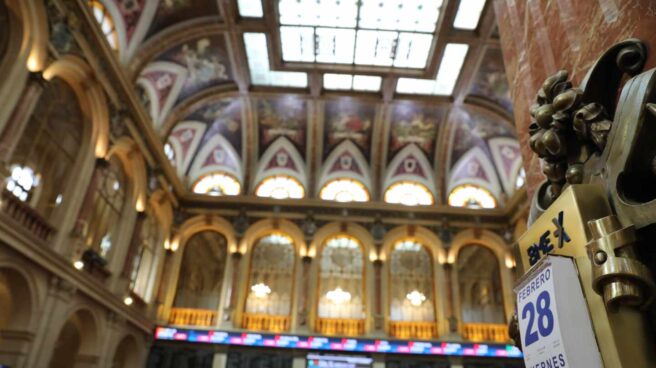 Interior de la Bolsa de Madrid.