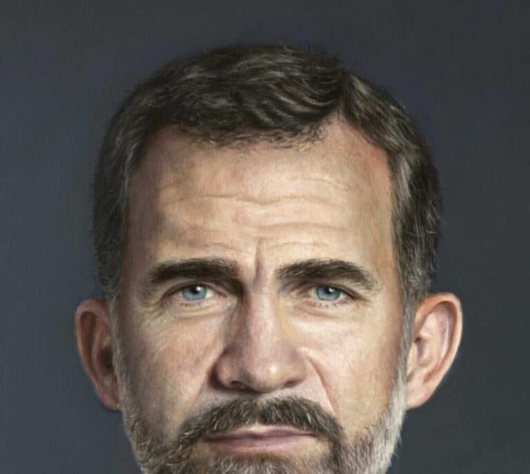 Retrato hiperrealista del rey Felipe VI