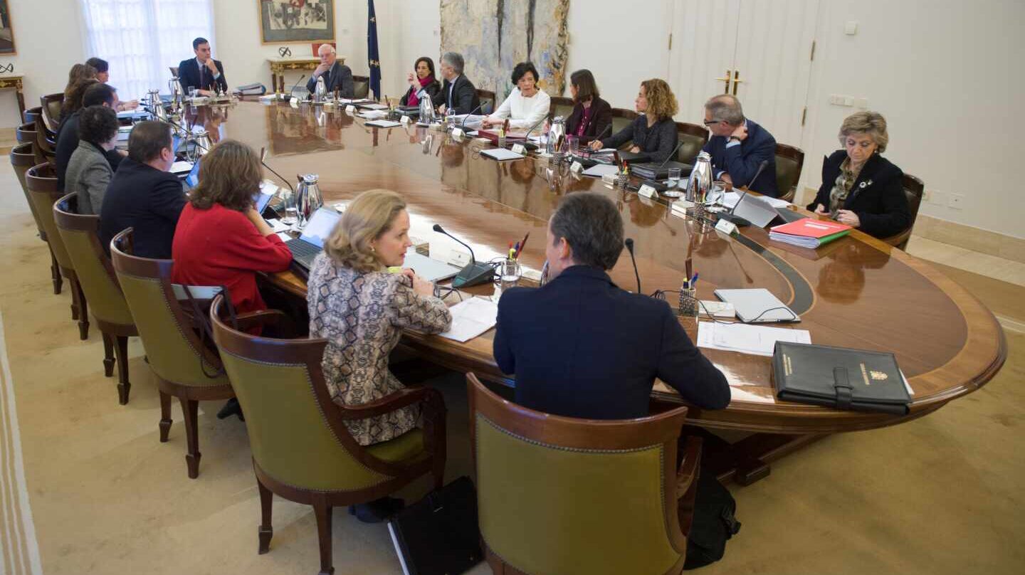 Pedro Sánchez, presidiendo una reunión del Consejo de Ministros durante la pasada legislatura.