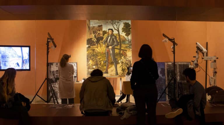 La restauración del cuadro de Carpaccio se está realizando en la sala 11 del Thyssen