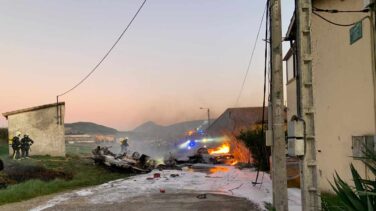 Muere el piloto de una avioneta que se ha estrellado en Noáin (Navarra)
