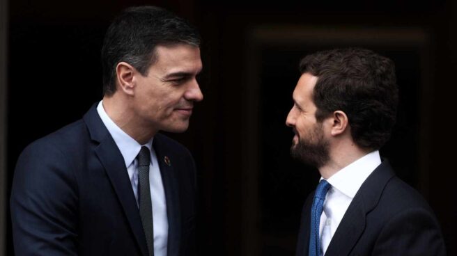 Sánchez y Casado, en Moncloa.
