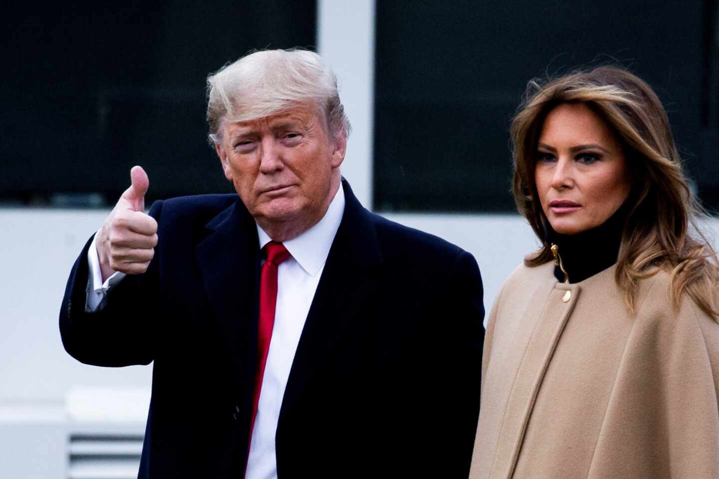 Donald Trump con su esposa Melania