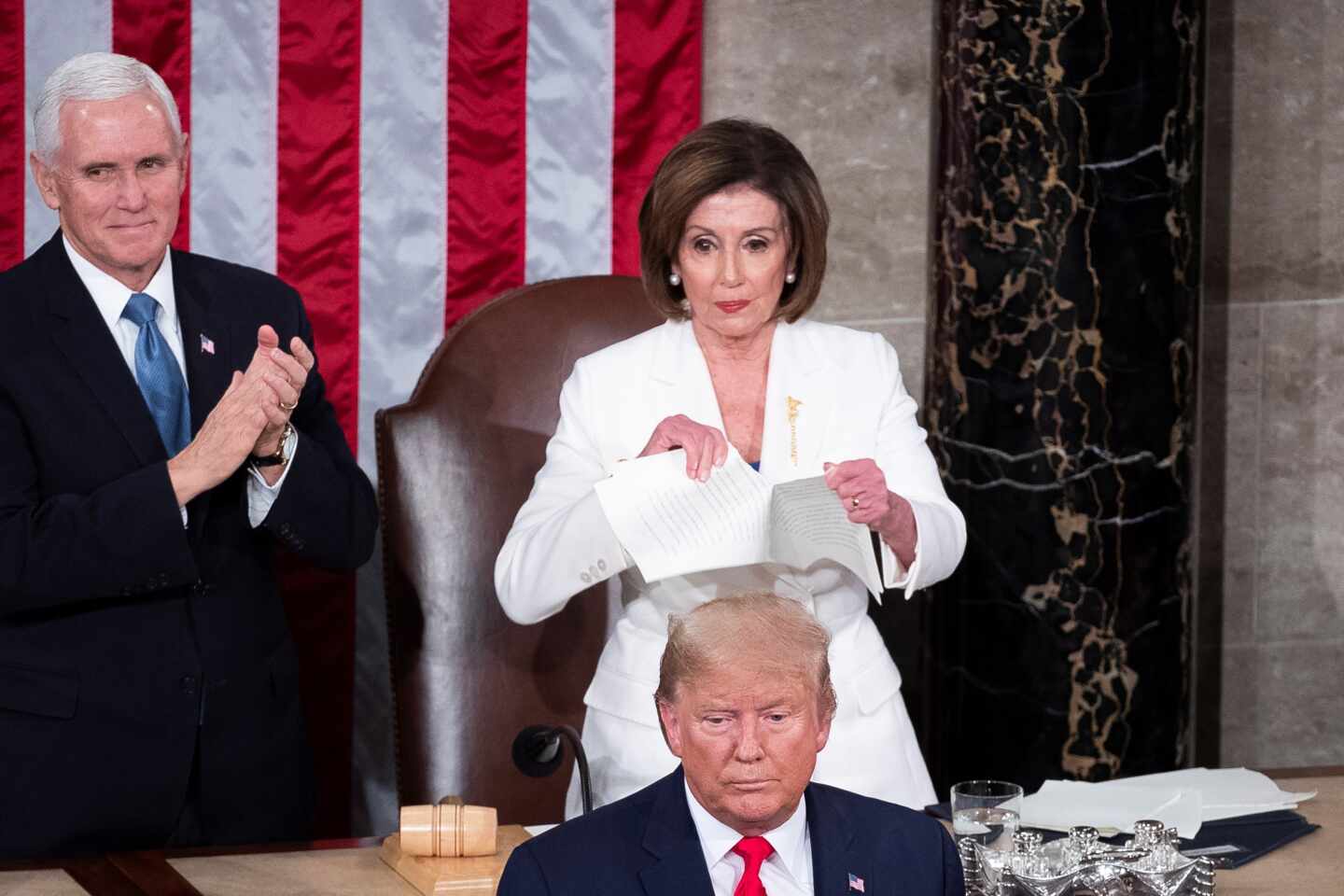 Trump y Pelosi estado Unión