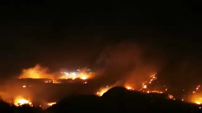 Un incendio en Gran Canaria afecta a 150 hectáreas y quema varias casas