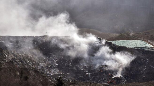 Incendio en el vertedero de Zaldibar.